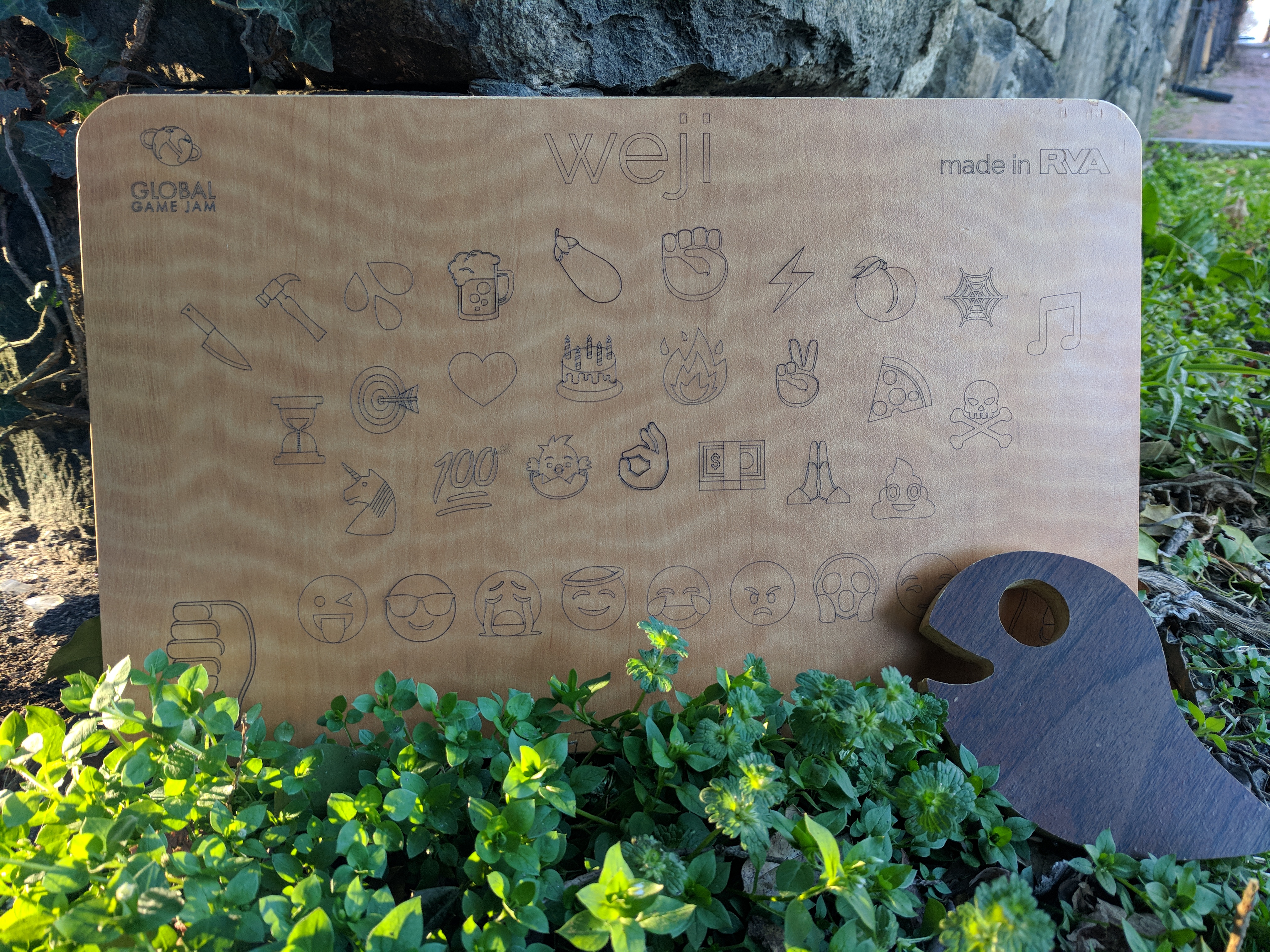 Weji board photographed in a curiosity shop